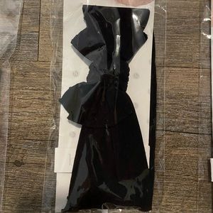 ❌SOLD ON CP❌Black on Black Shabby Baby Bling Bow